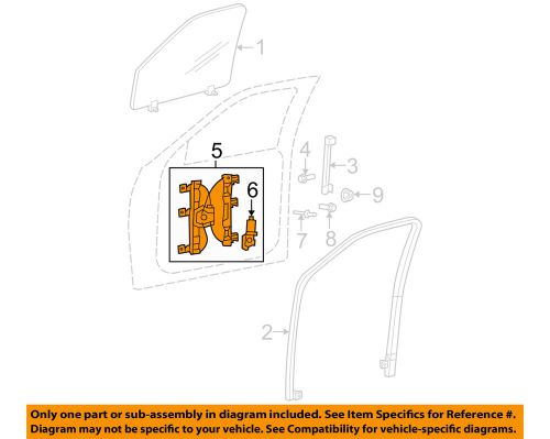 Ford oem front door-window regulator 6l2z7823201ba