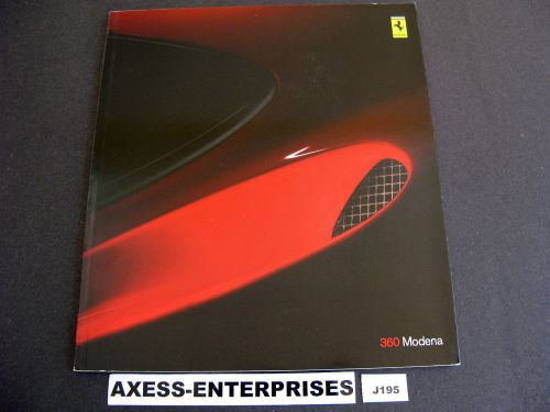 00 - 2000 ferrari 360 modena owners collectors deluxe sales brochure # j195