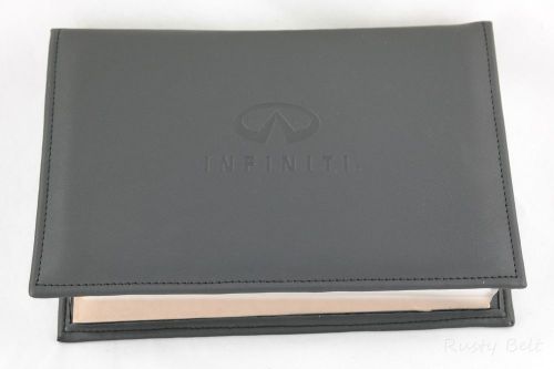 Infiniti black leather owners manual binder complete with comfort grip ink pen