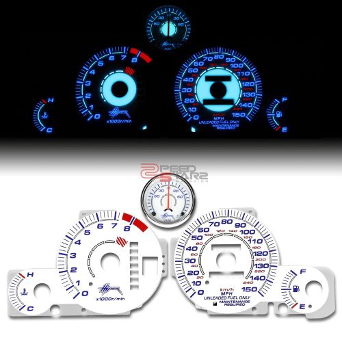 Reverse indiglo glow gauge blue face for 97-01 honda prelude automatic h22a4 l4