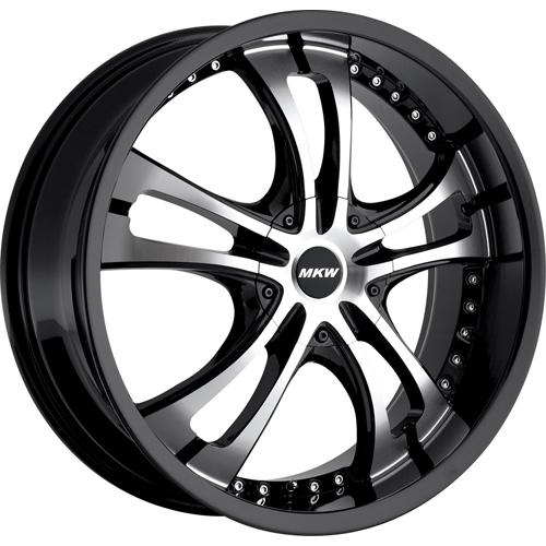 20x8 black mkw m101 wheels 5x4.5 5x120 +40 bmw 3 series 335 3 series 325 -328 z4