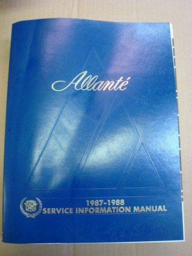 1987 1988 cadillac dealer factory service information manual gm general motors