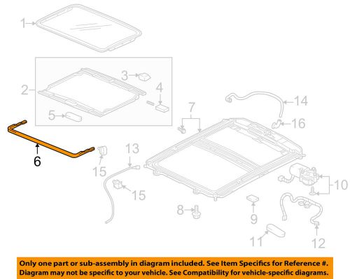 Suzuki oem 2009 xl-7-sunroof wind deflector 7871778j10