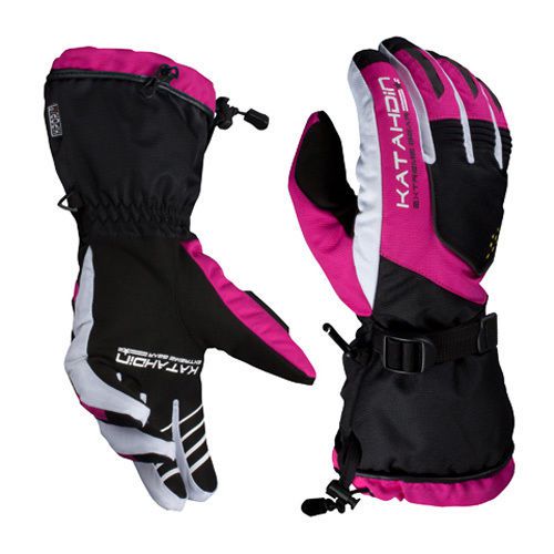 Katahdin holeshot pink waterproof cold weather snow sports snowmobile glove