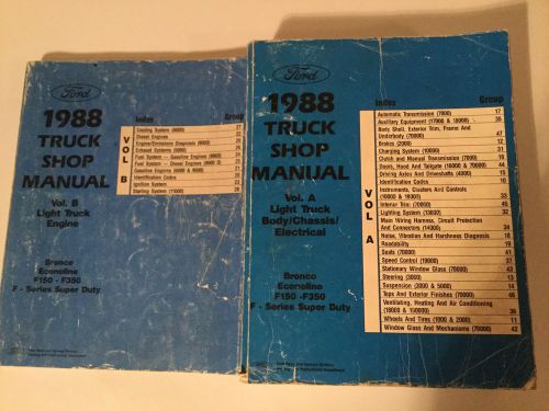 1988 ford truck shop manuals f150 f250 f350 econoline van bronco super duty 7.3