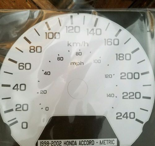 1998-2002 honda accord white gauge set