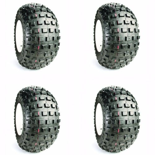 Golf cart tires set of 4, 18x9.50-8 aero trak knobby tires a/t - no lift tires