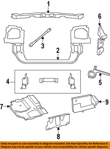 Dodge oem 5058740aa radiator support-air deflector