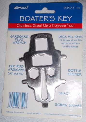 Attwood boater&#039;s key 66500-3 stainless steel multi-purpose tool