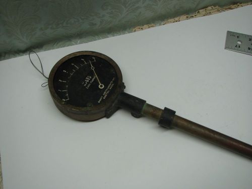 Antique swift instruments &#034;little captain&#034; knots brass speedometer