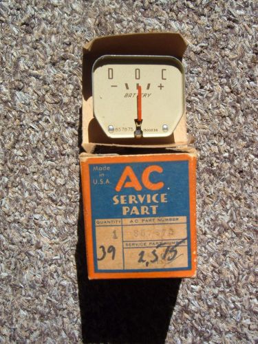 1939 chevrolet  nos amp gauge with &#034;ac&#034; box