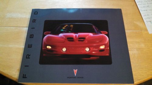 2002 pontiac firebird trans am dealer brochure mint condition !!!