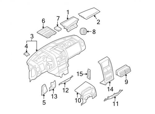 Ford oem dashboard air vent 6l2z19893aae image 8