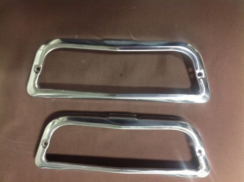 1960 chevy parking light bezel pair