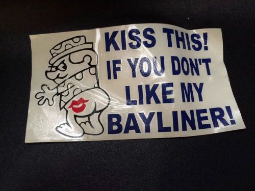 Bayliner jet boat kiss this decal maxum capri bowrider cruiser trailer sticker