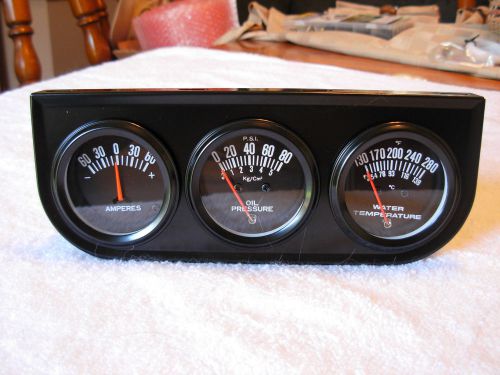 Ammeter,oil pressure,water temperature,auto,truck,restoration,rod