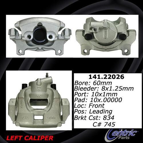 Centric 141.22026 front brake caliper-premium semi-loaded caliper-preferred