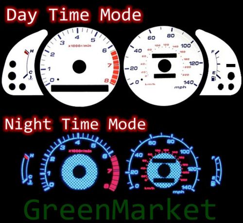 1992-1996 camry l4 white face blue indiglo glow gauges