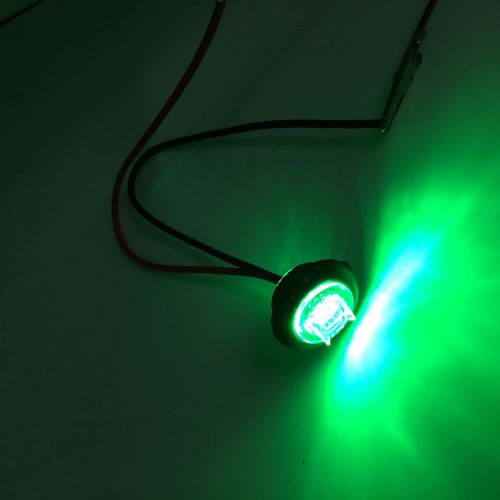 4pcs green led 3/4&#034; sealed 3 diode mini p2pc  clearance marker no bullets
