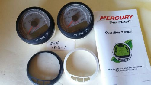 Lot 2- mercury smartcraft multifunction 7000 8000 rpm tachometer 79-879-897/ 899