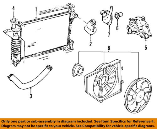 Ford oem 05-10 mustang-engine coolant thermostat housing 5r3z8592ba