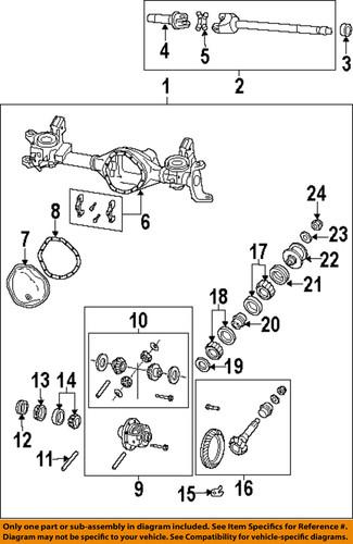 Mopar oem 5086689aa front axle & carrier-bearing