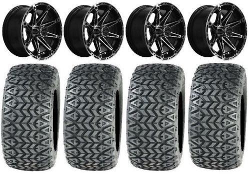 Madjax element mach golf wheels 12&#034; (3+4) 23x10-12 all trail tires yamaha