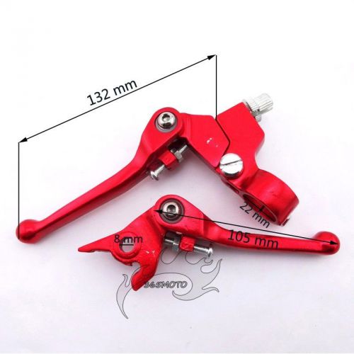 Red folding alloy brake clutch levers for crf 50 70 110 klx ttr pit dirt bikes