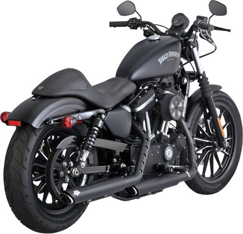 Vance &amp; hines 46861 3&#034; round twin slash slip-on mufflers 2014 harley xl