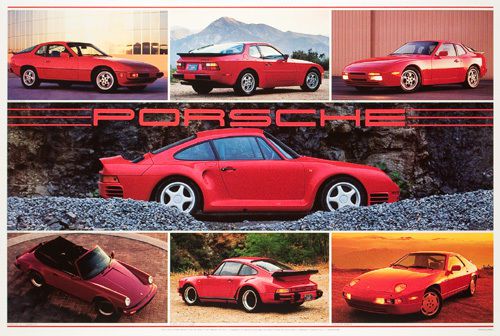 Porsche 944 turbo, 928s4, 911turbo, 959, 924s poster new