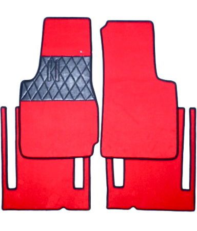 Fiat 1200 1500 1600 s cabriolet red/bl. prem. vel. 4 pc. carpet mat set