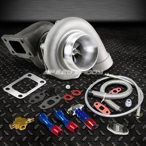 Gt35 gt3582 gt3540 ar.70 500hps bearing v-band turbo charger+oil feed+drain line