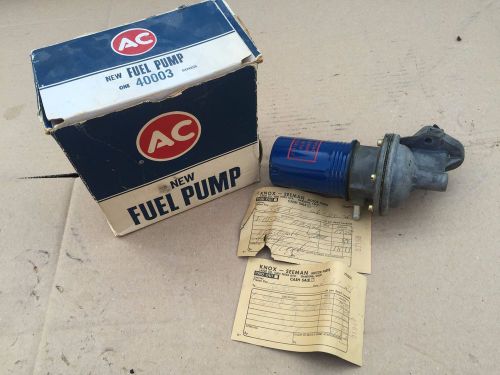 Sell Nos Ac Delco Fuel Pump Ford 170 And 200 Six 1963 65 Part 40003 W Sales Receipt In San Diego
