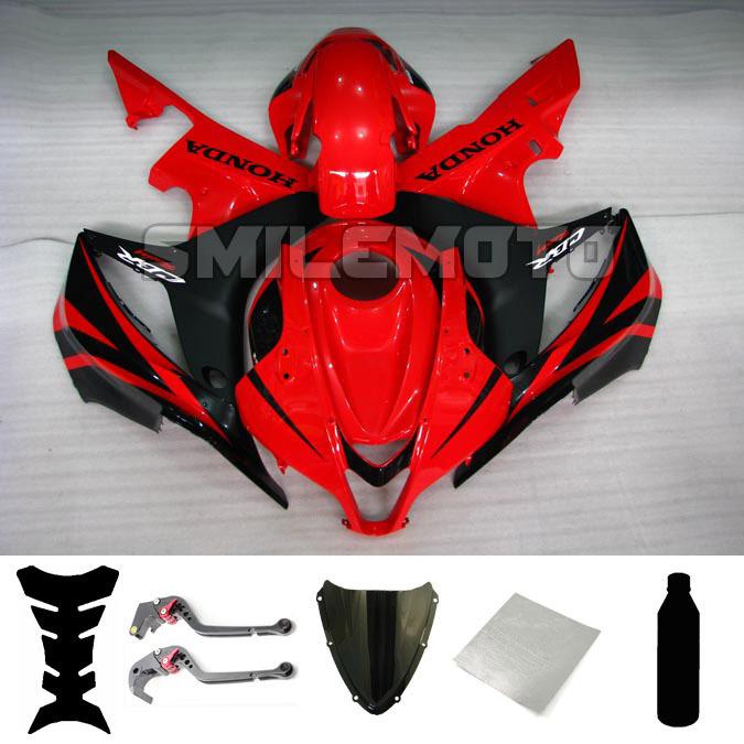 Bundle injection fairing windscreen levers for honda 2007 2008 cbr 600 rr f5 pad