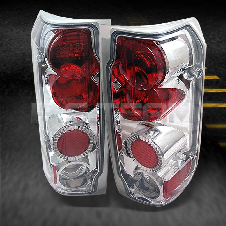 89-96 bronco / 87-96 f150/f250/f350 altezza tail lights rear brake lamps chrome