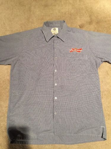 Authentic budweiser short sleeve large shirt