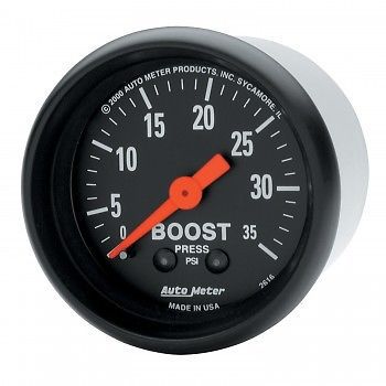 Autometer gauge, boost, mechanical, 2-1/16, z-series 0-35psi - 2616