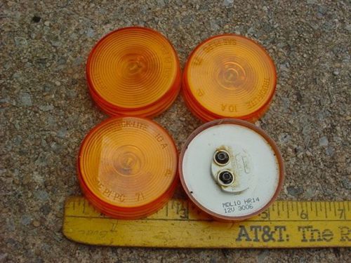 4 four new truck lite 10a amber truck trailer clearance marker signal lights