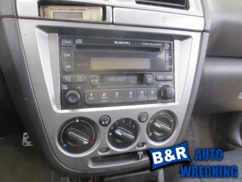 Radio/stereo for 01 02 forester ~ recvr am-fm-6cd-cass 2 din-in dash