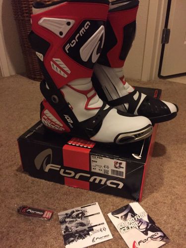 Forma italy ice pro red white motorcycle roadracing boots
