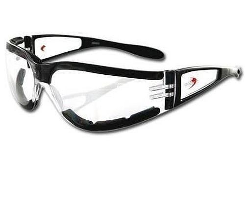 Sunglasses moto shield ii blacks clear lenses harley custom chopper