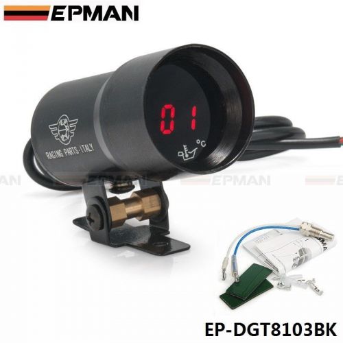 Epman 37mm micro digital oil temperature gauge auto gauge / meter black