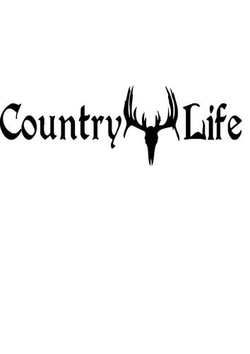 Country life window decal/sticker,buck,rack,deer,bones, truck/car