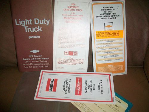 1979 chevrolet light duty truck pickup owners manual kit