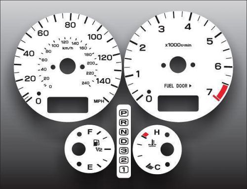 2004-2006 subaru baja turbo dash instrument cluster white face gauges
