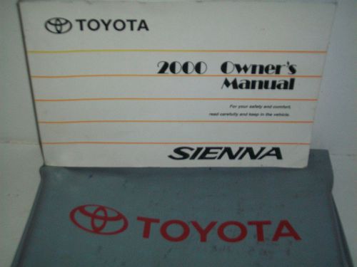 2000 toyota sienna  owners manual