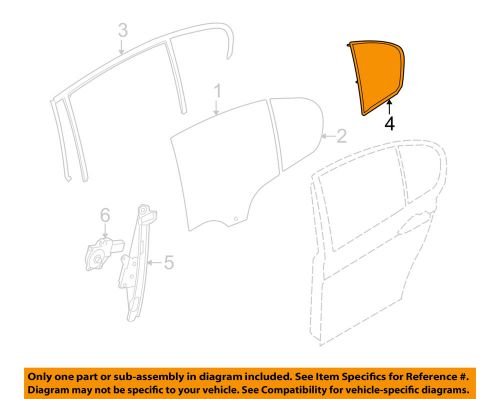 Bmw oem 07-11 328i glass-rear door-seal left 51347060219