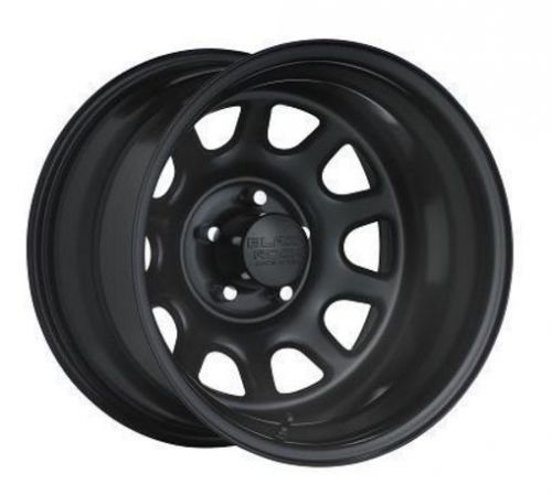 Black rock 942b-688045 single 16x8 type d series 942b matte black steel wheel