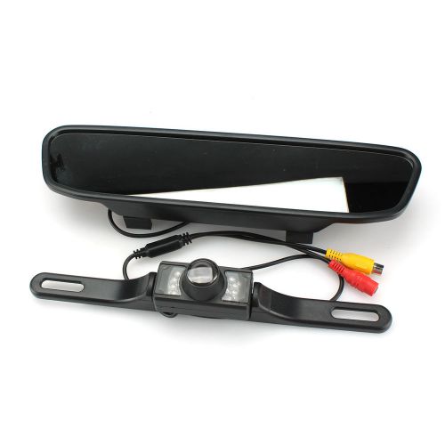 4.3&#034;lcd wireless night vision car rear view mirror monitor backup reverse camera