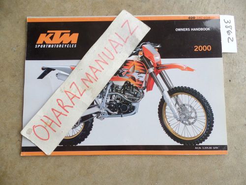 2000 ktm 400 sxc usa owner&#039;s handbook